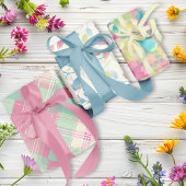 Minze und rosafarbenes, lebhaftes Regenbogen-Set v Geschenkpapier Set