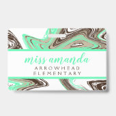 Minze und Schokoladenstriche BIBRARY HALL PASS Ausweis (Rückseite)