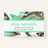 Minze und Schokoladenstriche BIBRARY HALL PASS Ausweis (Rückseite)