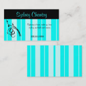 Minze und Schwarz-stilvolle Visitenkarte (Vorne/Hinten)