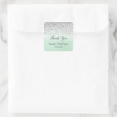 Minze und Silber Danke, Stickers (Tasche)