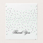 Minze und Silber Vielen Dank Falten Karte (Außenseite Aufgefaltet)