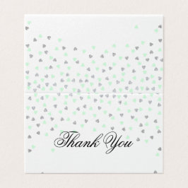 Minze und Silber Vielen Dank Falten Karte