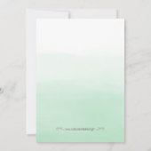 Minze und Silberbridal-Dusche Einladung (Rückseite)