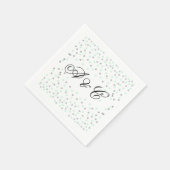 Minze und Silver Party Napkins Serviette (Ecke)