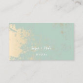 Minze und Spring Popular Wedding Card Platzkarte (Rückseite)