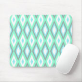 Minze und Türkis Ikat Muster Mousepad (Mit Mouse)