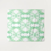 Minze und türkisfarbene ethnische Ornamente. Wandteppich (Vorderseite (Horizontal))