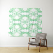 Minze und türkisfarbene ethnische Ornamente. Wandteppich (Beispiel (Horizontal))