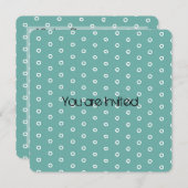 Minze und weiße Kreise Einladung (Vorne/Hinten)