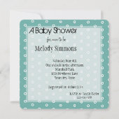 Minze und weiße Kreise Einladung (Rückseite)