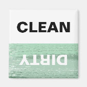 Minze und weiße Sauberkeit/Geschirrspüler Magnet (Vorne)