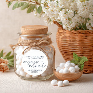 Minze Verlobung Danke Runder Aufkleber