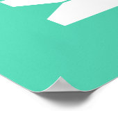 Minze Vintage Kleidung Buttone Grafische Wäscherei Poster (Ecke)