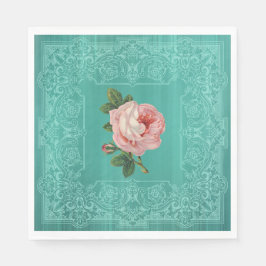 Minze Vintage Rose Papier Napkins Serviette
