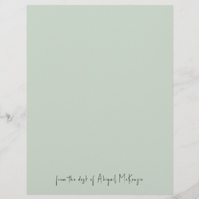 Minze vom Schreibtisch Briefbogen (Vorderseite)