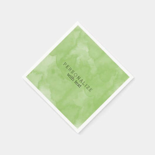 Minze Wasserfarbe Serviette (Ecke)