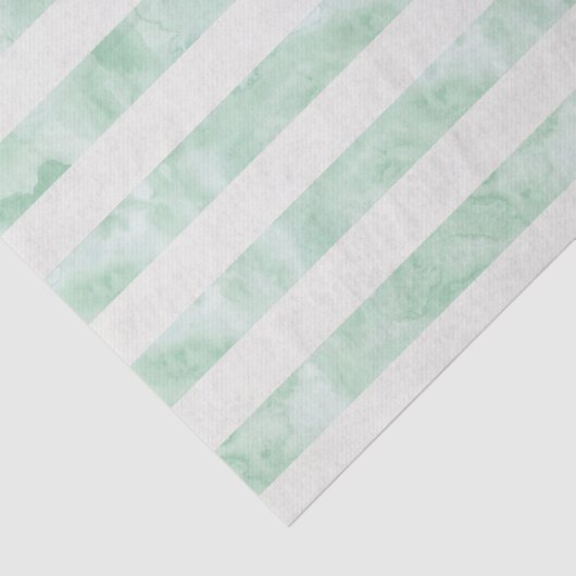 Minze Wasserfarbstreifen Seidenpapier (Ausschnitt)
