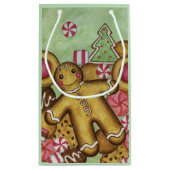Minze Weihnachtskekse Geschenktasche Kleine Geschenktüte (Rückseite)