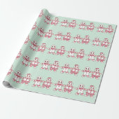 Minze Weihnachtskochtopf Geschenkpapier (Ungerollt)