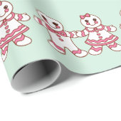 Minze Weihnachtskochtopf Geschenkpapier (Rolleneckpunkt)