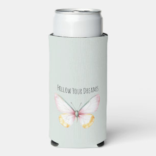 Minze Weiß Gelb Rosa Türkis Schmetterling Selters Dosenkühler