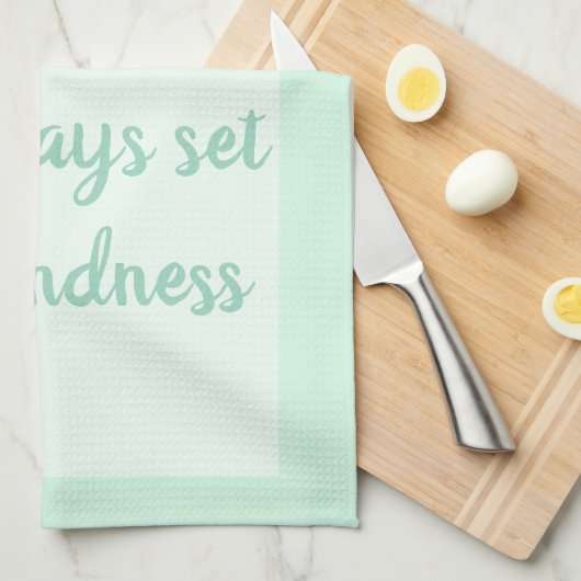 Minze - weiß geschirrtuch (Viertel Falte)