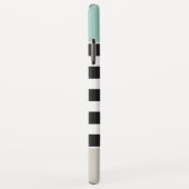 Minze, weiße schwarze Streifen - schlicht elegant Case-Mate iPhone Hülle (Hinten/Rechts)