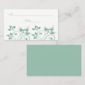 Minze, weißes Blumenzelt, Platzkarte (Vorne/Hinten)
