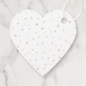 Minze White Christmas Gold Snowflakes Geschenkanhänger (Rückseite)