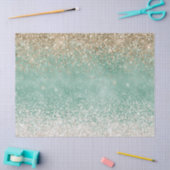 Minze White Glam Gold Sparkle Glitzer Seidenpapier (Basteln)