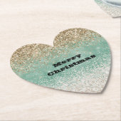Minze White Glam Gold Sparkle Glitzer Untersetzer (angewinkelt)