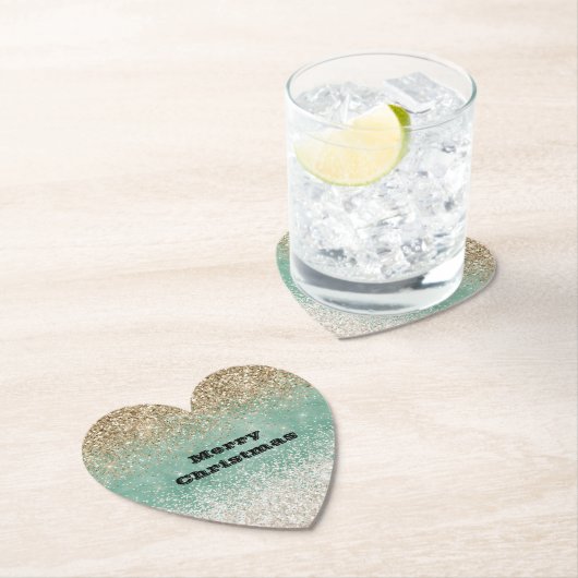 Minze White Glam Gold Sparkle Glitzer Untersetzer (Vor Ort)