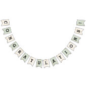 Minze White Imitats Gold Glitzer Dots Herzlichen G Wimpelkette (Alle)