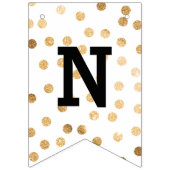 Minze White Imitats Gold Glitzer Dots Herzlichen G Wimpelkette (Dritte Fahne)