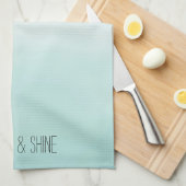 Minze White Ombre Wasserfarbe Geschirrtuch (Viertel Falte)