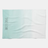 Minze White Ombre Wasserfarbe Geschirrtuch (Horizontal)