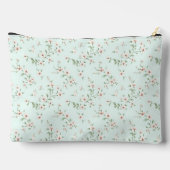 Minze + White Romantic Floral Wedding Party Zubehörtasche (Rückseite)