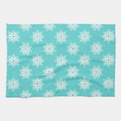 Minze White Snowflake Muster Geschirrtuch (Horizontal)