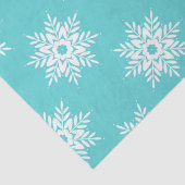 Minze White Snowflake Muster Seidenpapier (Detail)