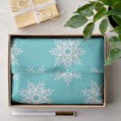 Minze White Snowflake Muster Seidenpapier (Geschenk)