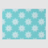 Minze White Snowflake Muster Seidenpapier (Vorderseite)