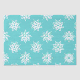 Minze White Snowflake Muster Seidenpapier