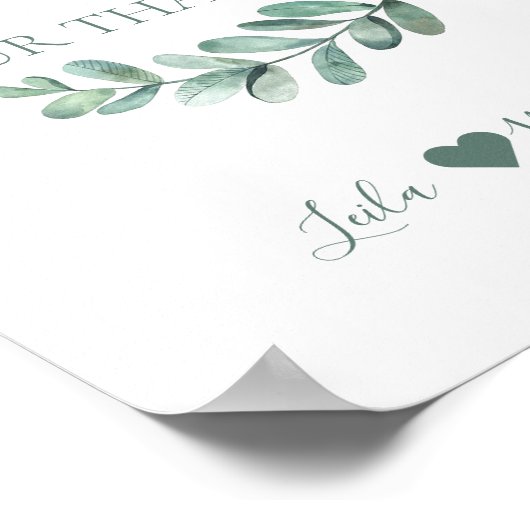 Minze Wildblume Saatgut Gastgeschenk Hochzeit Pack Poster (Ecke)