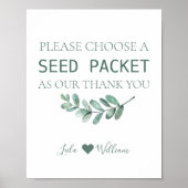 Minze Wildblume Saatgut Gastgeschenk Hochzeit Pack Poster (Vorne)