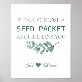 Minze Wildblume Saatgut Gastgeschenk Hochzeit Pack Poster
