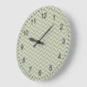 Minze Zickzack Große Wanduhr (Winkel)