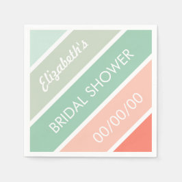 Minze zum Coral Brautparty Napkins Serviette