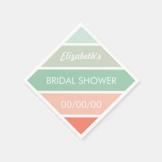 Minze zum Coral Brautparty Napkins Serviette