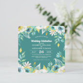 Minzebrgelbe Blumenzwiebelblume Einladung (Stehend Vorderseite)